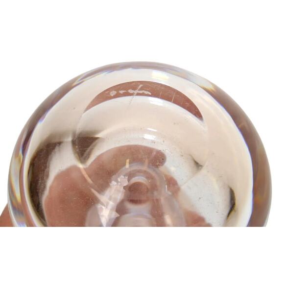 Orrefors Sweden Thick Blown Handmade Art Glass Perfume Bottle Heart Stopper - Picture 4 of 8